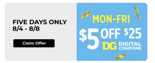 $5/$25 Dollar General Coupon - Pay $6.40 for $35.85 worth of Tide Pods, General Mills & more!